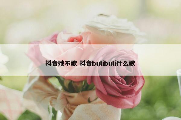 抖音她不歌 抖音bulibuli什么歌