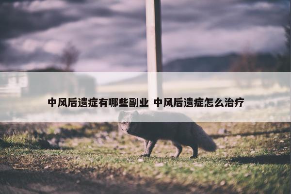 中风后遗症有哪些副业 中风后遗症怎么治疗