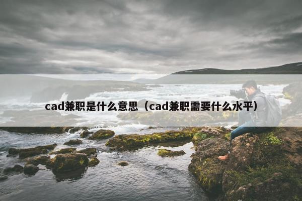 cad兼职是什么意思（cad兼职需要什么水平）