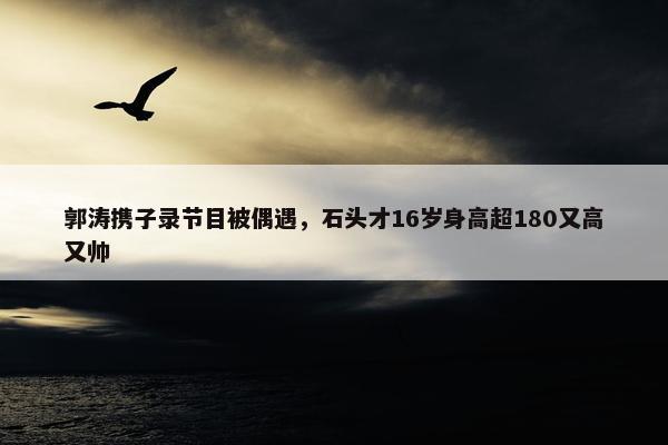 郭涛携子录节目被偶遇，石头才16岁身高超180又高又帅