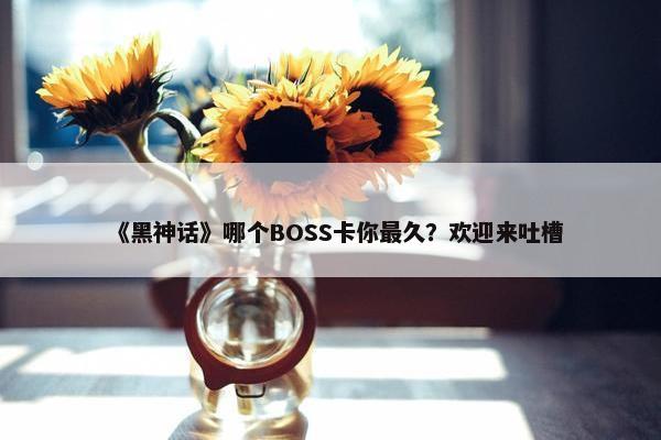 《黑神话》哪个BOSS卡你最久？欢迎来吐槽