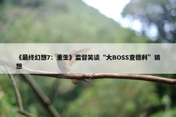 《最终幻想7：重生》监督笑谈“大BOSS查德利”猜想