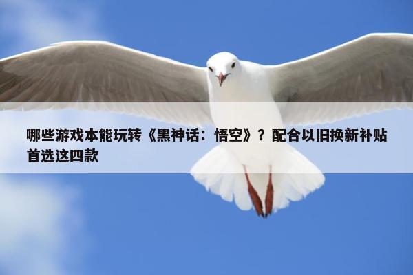 哪些游戏本能玩转《黑神话：悟空》？配合以旧换新补贴首选这四款