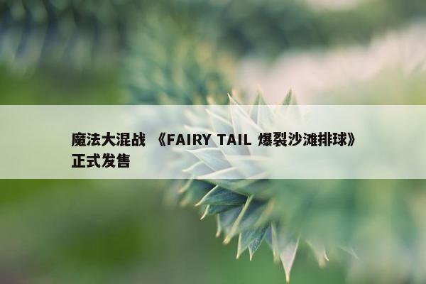 魔法大混战 《FAIRY TAIL 爆裂沙滩排球》正式发售