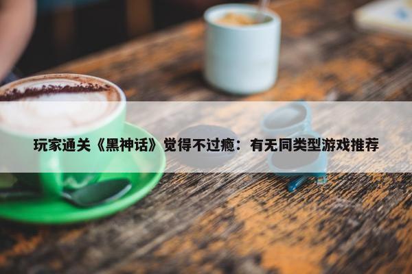 玩家通关《黑神话》觉得不过瘾：有无同类型游戏推荐