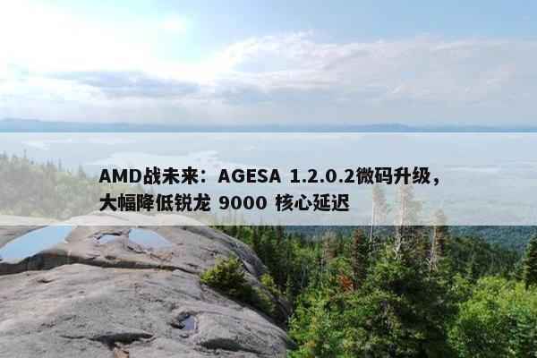 AMD战未来：AGESA 1.2.0.2微码升级，大幅降低锐龙 9000 核心延迟