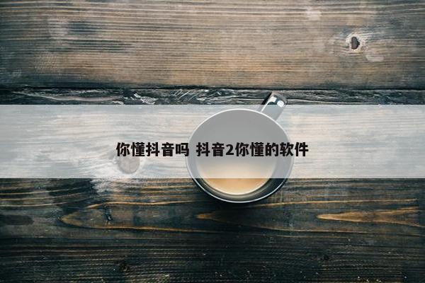 你懂抖音吗 抖音2你懂的软件