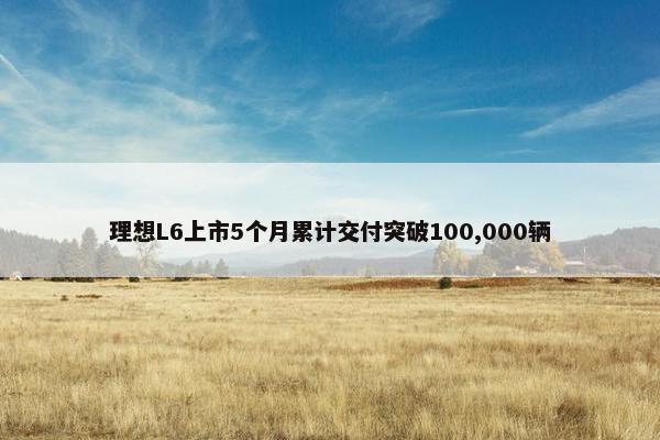 理想L6上市5个月累计交付突破100,000辆