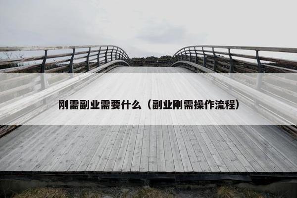 刚需副业需要什么（副业刚需操作流程）