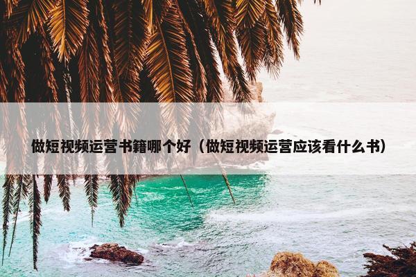 做短视频运营书籍哪个好（做短视频运营应该看什么书）