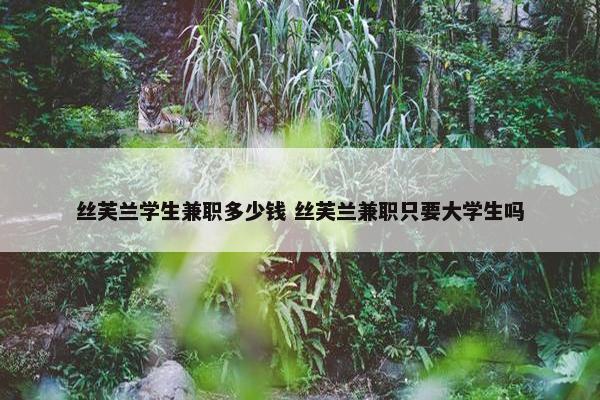 丝芙兰学生兼职多少钱 丝芙兰兼职只要大学生吗