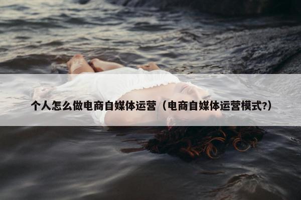 个人怎么做电商自媒体运营（电商自媒体运营模式?）