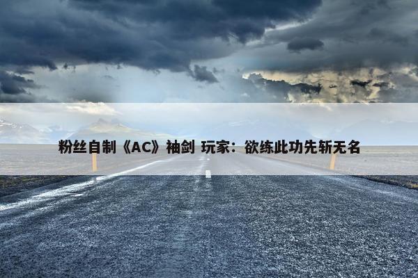 粉丝自制《AC》袖剑 玩家：欲练此功先斩无名