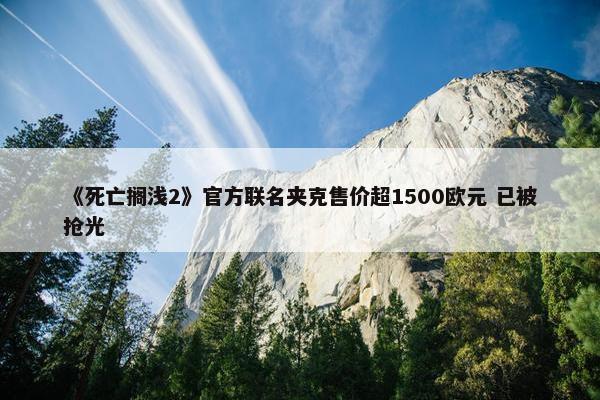 《死亡搁浅2》官方联名夹克售价超1500欧元 已被抢光