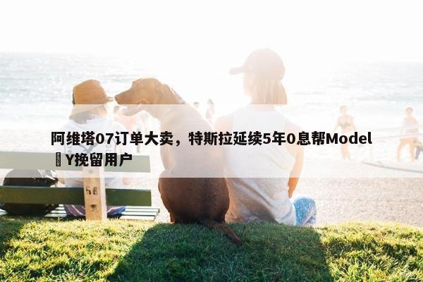 阿维塔07订单大卖，特斯拉延续5年0息帮Model Y挽留用户