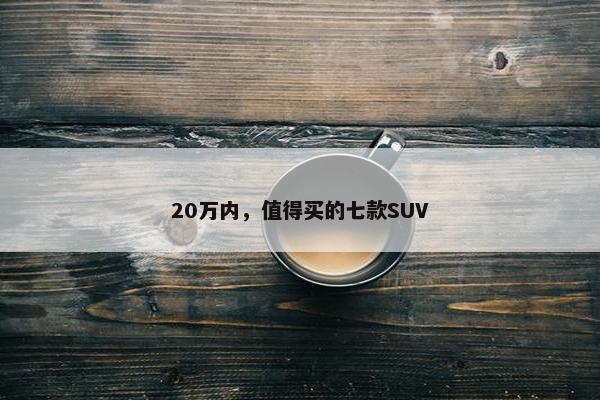 20万内，值得买的七款SUV