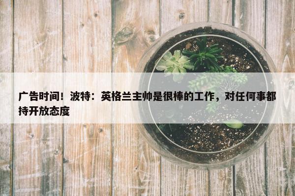 广告时间！波特：英格兰主帅是很棒的工作，对任何事都持开放态度