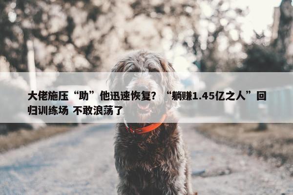 大佬施压“助”他迅速恢复？“躺赚1.45亿之人”回归训练场 不敢浪荡了