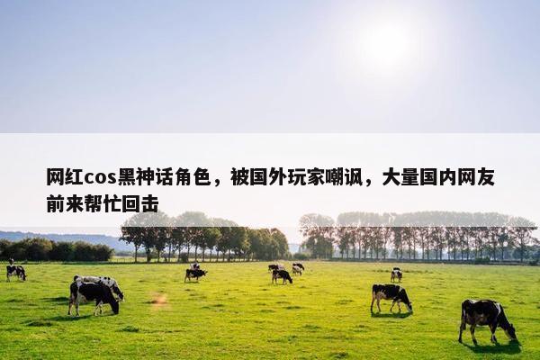 网红cos黑神话角色，被国外玩家嘲讽，大量国内网友前来帮忙回击