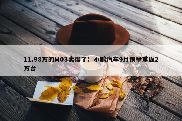 11.98万的M03卖爆了：小鹏汽车9月销量重返2万台