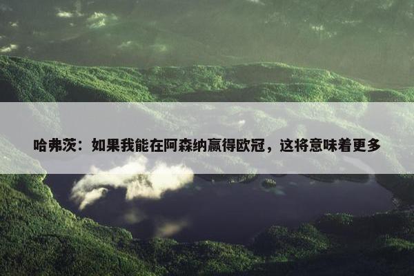 哈弗茨：如果我能在阿森纳赢得欧冠，这将意味着更多