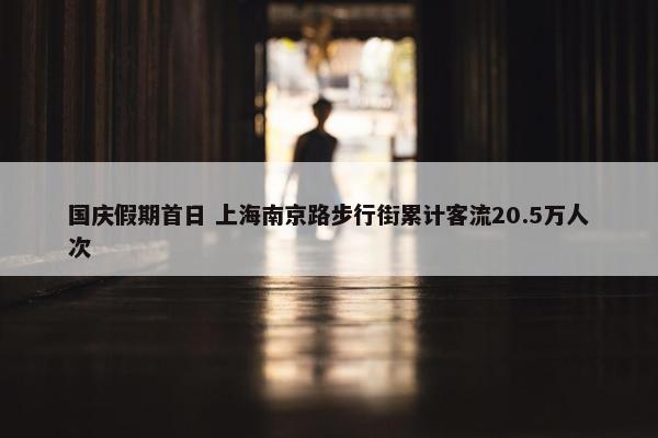 国庆假期首日 上海南京路步行街累计客流20.5万人次