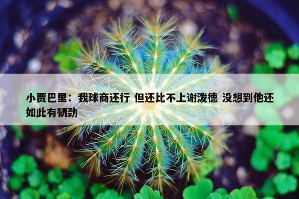 小贾巴里：我球商还行 但还比不上谢泼德 没想到他还如此有韧劲