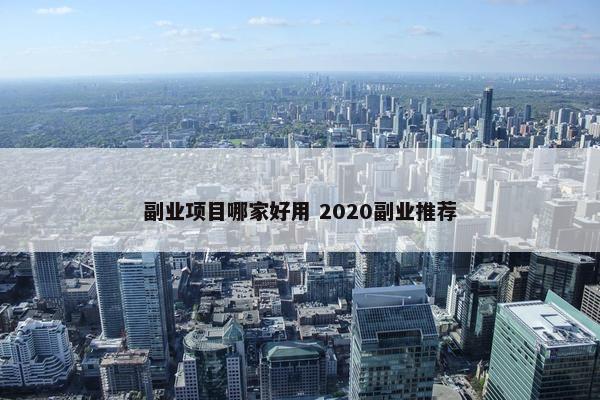 副业项目哪家好用 2020副业推荐